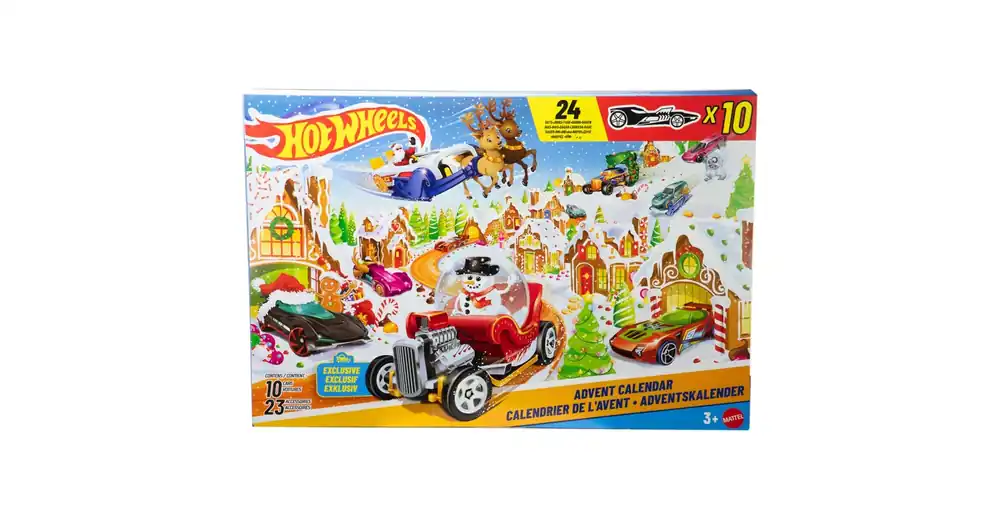 Különleges ajánlat Hot Wheels adventi naptár 10 db meglepetés autóval – Mattel