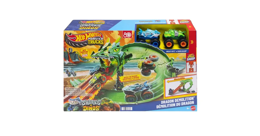 Vedd meg online Hot Wheels Monster Trucks Sárkányfutam pályaszett – Mattel