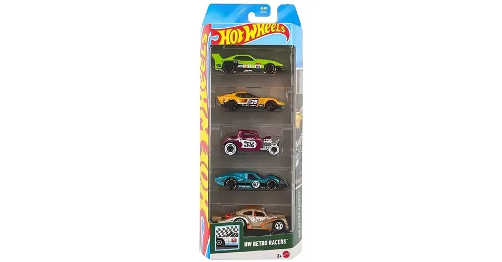 Kiárusítás Hot Wheels Retro Racers 5 db-os kisautó szett 1/64 – Mattel