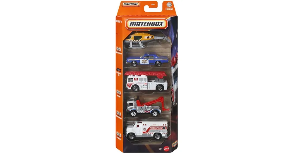 Matchbox MBX Rescue V 5 db-os járgány szett – Mattel Különleges ajánlat