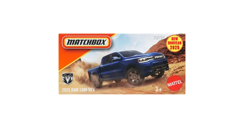 Matchbox Papírdobozos 2025 Dodge RAM 1500 REV kisautó 1/64 – Mattel Népszerű