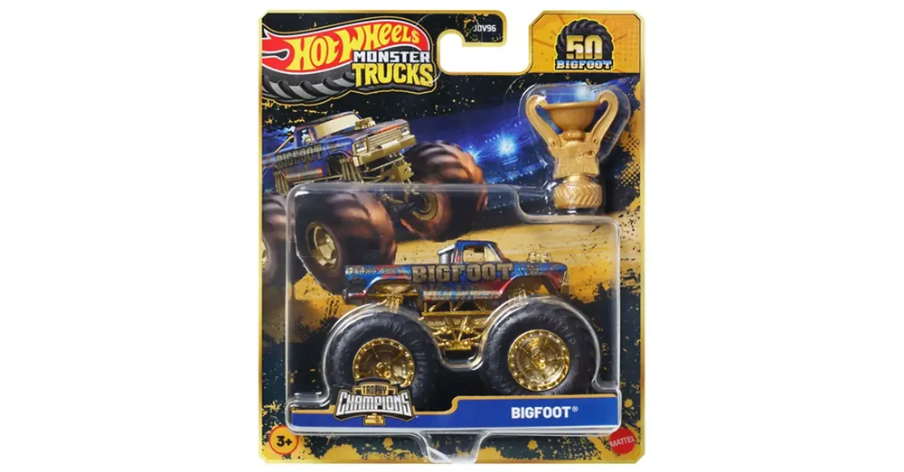 Hot Wheels Monster Trucks Bigfoot bajnok kisautó serleggel 1/64 – Mattel Exkluzív ajánlat