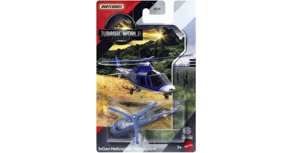 Matchbox Jurassic World InGen Helicopter 1/64 – Mattel Korlátozott ajánlat