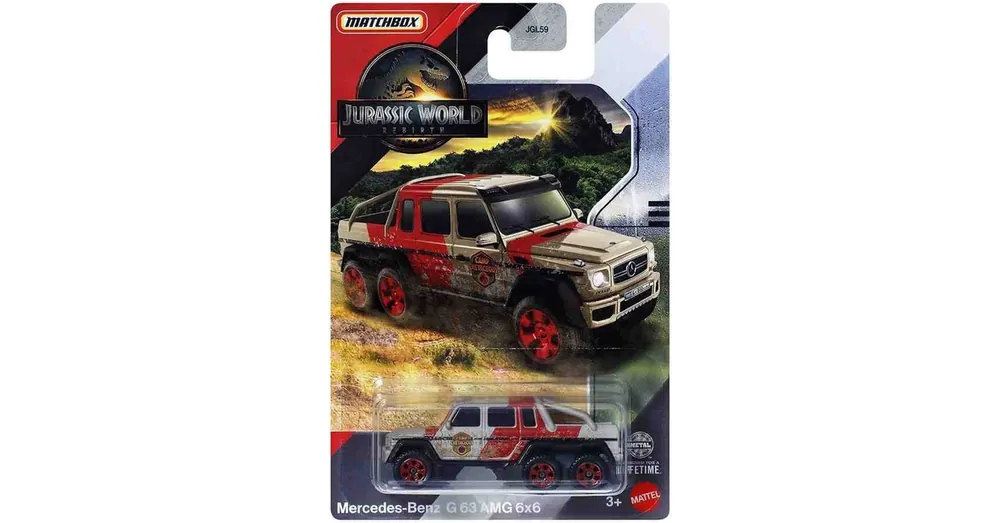 Expressz kézbesítés Matchbox Jurassic World Mercedes-Benz G63 AMG 6×6 kisautó 1/64 – Mattel