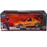 Biztonságos fizetés Halálos iramban Brian figura és Toyota Supra autómodell 1/24 – Simba Toys