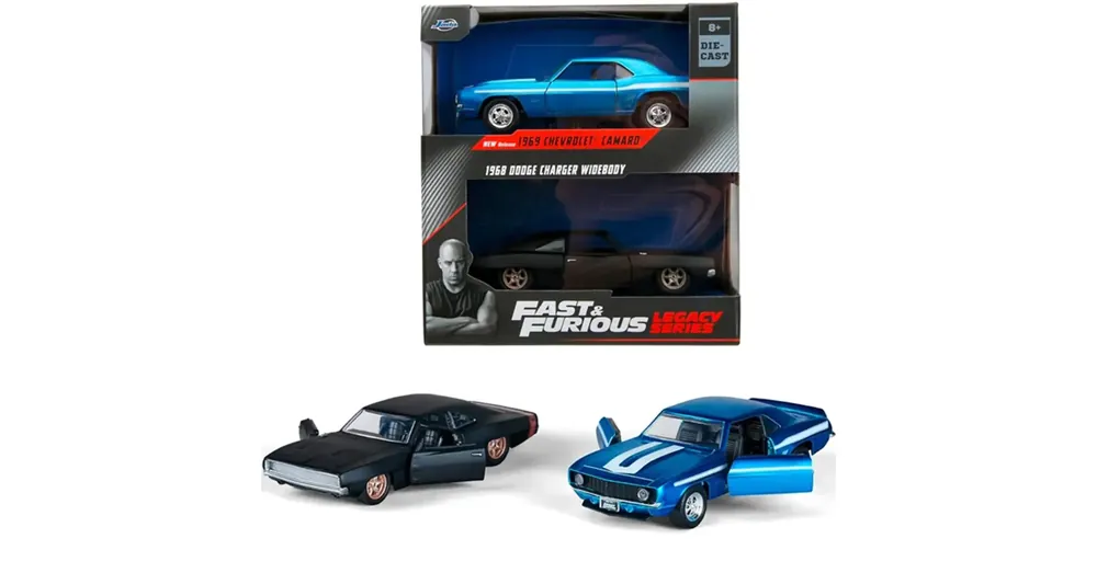 Halálos iramban 1969 Chevrolet Camaro és 1968 Dodge Charger Widebody 2 db-os csomag 1/32 méretarány – Jada Toys Gyors kiszállítás