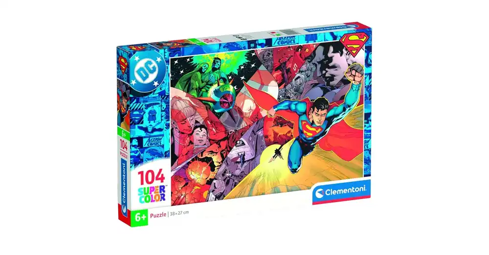 Csak ma DC Comics Superman 104 db-os Supercolor puzzle – Clementoni