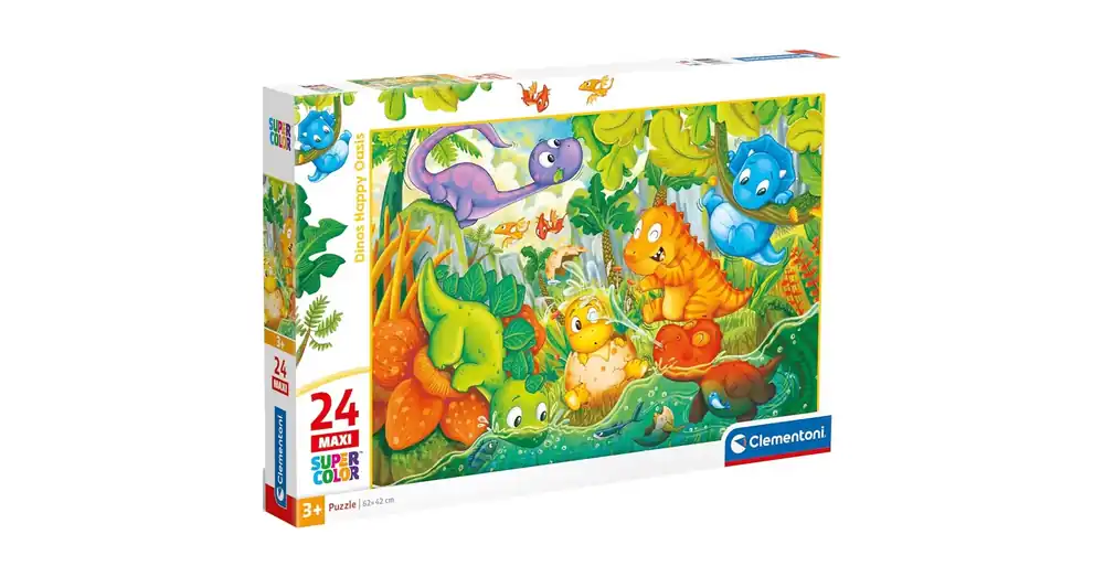 Játszadozó dinók 24 db-os maxi supercolor puzzle – Clementoni Árengedmény