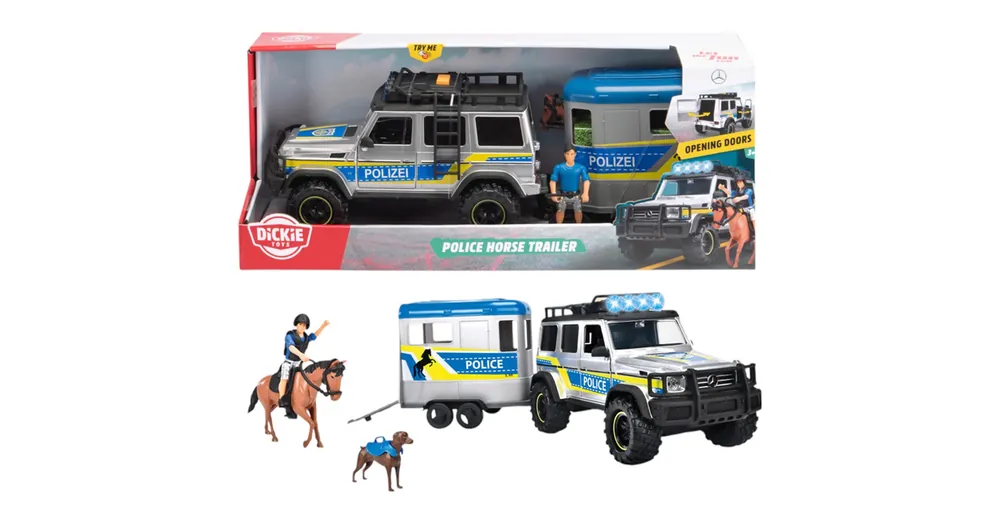 Rendőrautó fénnyel és lószállítóval – Dickie Toys Rendeld meg most