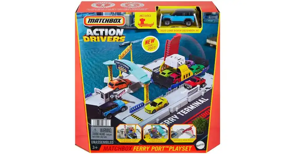 Végkiárusítás Matchbox Kompkikötő játékszett kisautóval – Mattel