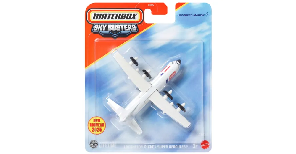 Outlet Matchbox Sky Busters Lockheed C-130J Super Hercules repülő modell 1/64 – Mattel