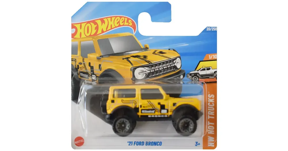 Árcsökkenés Hot Wheels ’21 Ford Bronco sárga kisautó 1/64 – Mattel