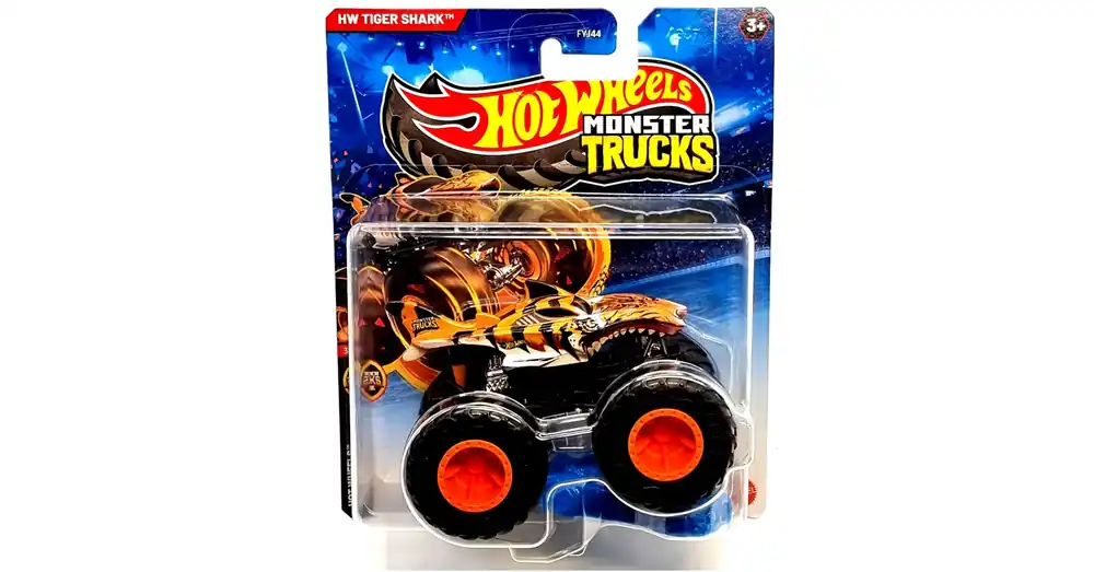Hot Wheels Monster Trucks Tiger Shark narancssárga kisautó 1/64 – Mattel Vedd meg most
