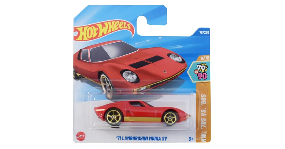 Hot Wheels 1971 Lamborghini Miura SV piros kisautó 1/64 – Mattel Kiárusítás