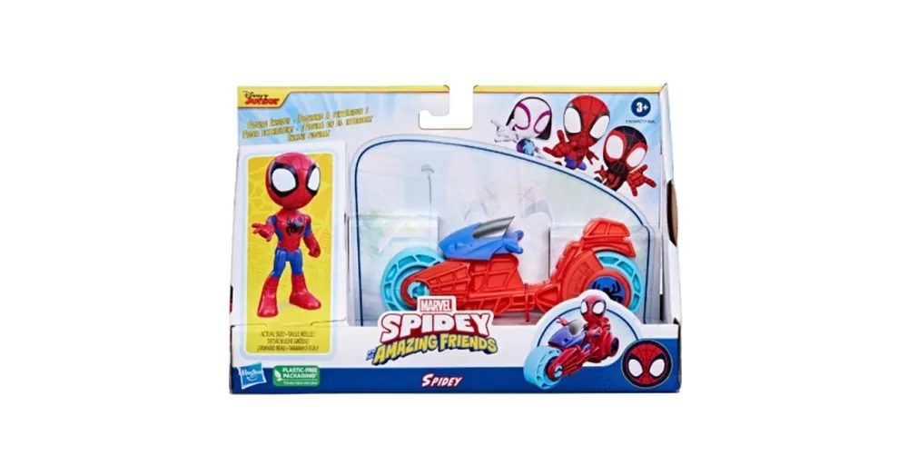 Azonnali szállítás Pókember Póki és csodálatos barátai Póki játékfigura motorral – Hasbro
