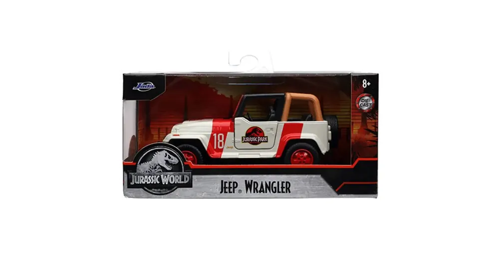 Szuper akció Jurassic World Jurassic Park Jeep Wrangler 1/32 – Simba Toys