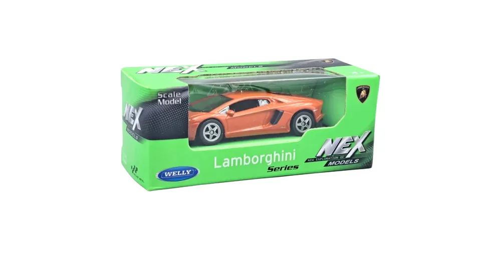 Welly Lamborghini Aventador narancssárga fém kisautó modell 1/64 Gyors kiszállítás