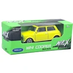 Welly Mini Cooper 1300 sárga fém kisautó modell 1/64 Exkluzív ajánlat