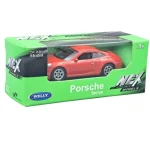Welly Porsche 911 (991) Carrera S piros fém kisautó modell 1/64 Végkiárusítás