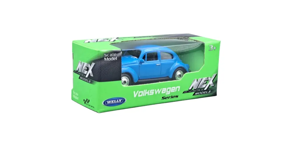 Kedvezményes ár Welly Volkswagen Bogár kék kisautó modell 1/64