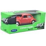 Welly Volkswagen Bogár piros kisautó modell 1/64 Biztonságos fizetés