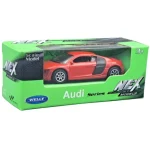 Welly Audi R8 V10 piros kisautó modell 1/64 Korlátozott ajánlat
