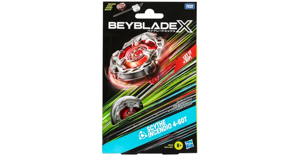 Alacsony ár Beyblade X Starter Pack – Top Scythe Incendio 4–60T kezdőszett – Hasbro