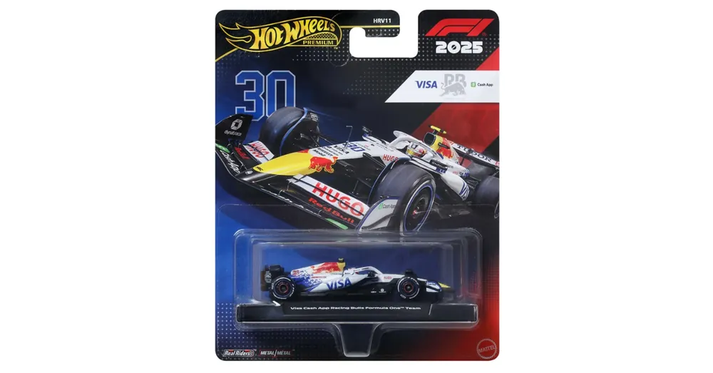 Akciós ár Hot Wheels Premium Visa Cash App Racing Bulls Formula 1 team No. 30 kisautó 1/64 – Mattel