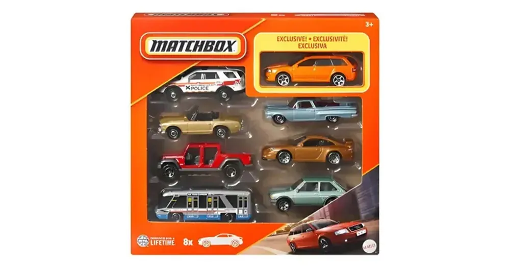 Korlátozott ajánlat Matchbox 8 db-s kisautó szett exkluzív Audi RS 6 Avant autóval – Mattel