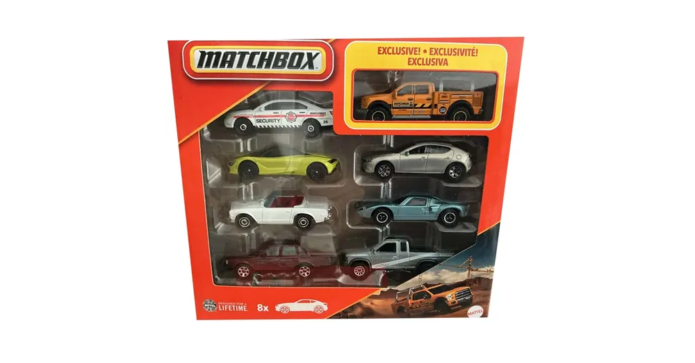 Matchbox 8 db-s kisautó szett exkluzív Ford F-150 SVT Raptor autóval – Mattel Olcsó