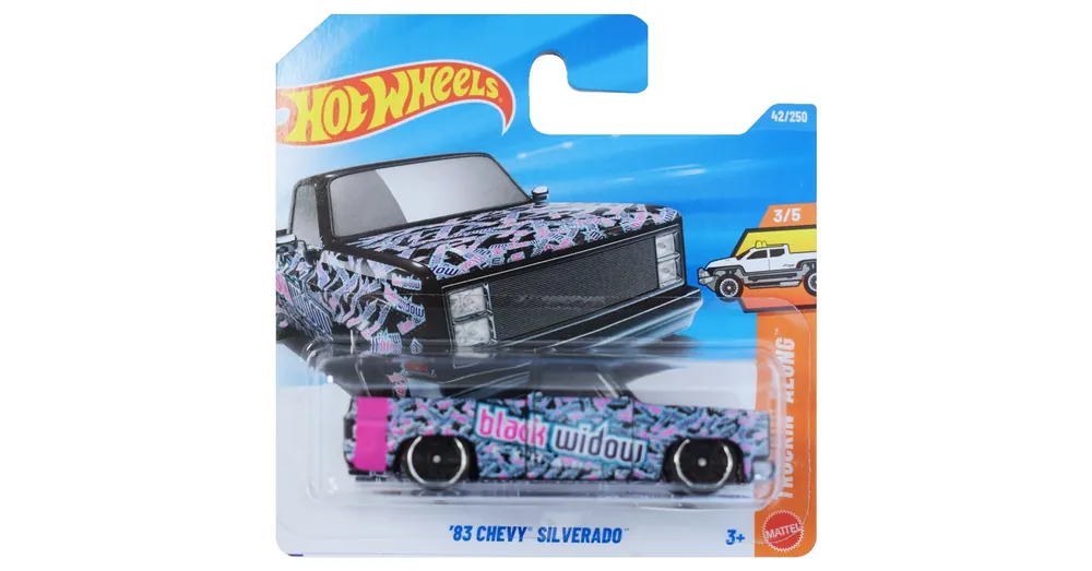 Legjobb ár Hot Wheels ’83 Chevy Silverado black widow kisautó 1/64 – Mattel