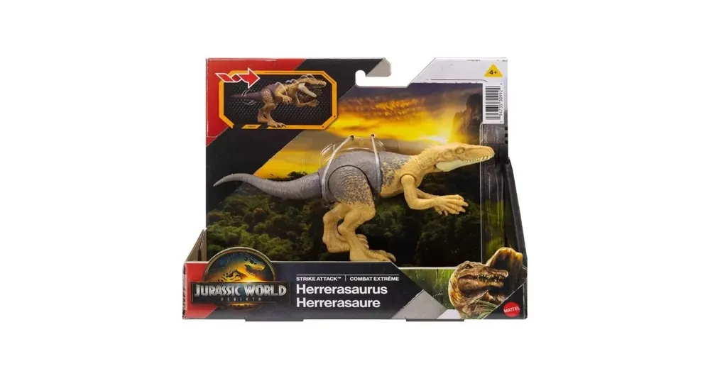 Biztonságos fizetés Jurassic World Újjászületés Strike Attack Herrerasaurus támadó dinoszaurusz figura – Mattel