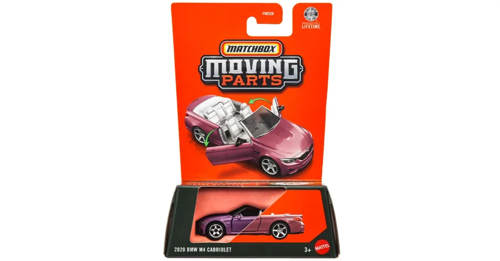 Matchbox Moving Parts – 2020 BMW M4 Cabriolet nyitható kisautó 1/64 – Mattel Utolsó esély