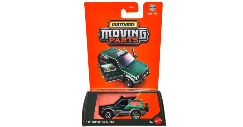 Árcsökkenés Matchbox Moving Parts – 1991 Mitsubishi Pajero nyitható zöld kisautó 1/64 – Mattel