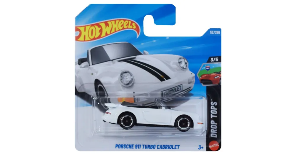 Újdonság Hot Wheels Porsche 911 Turbo Cabriolet fehér kisautó 1/64 – Mattel