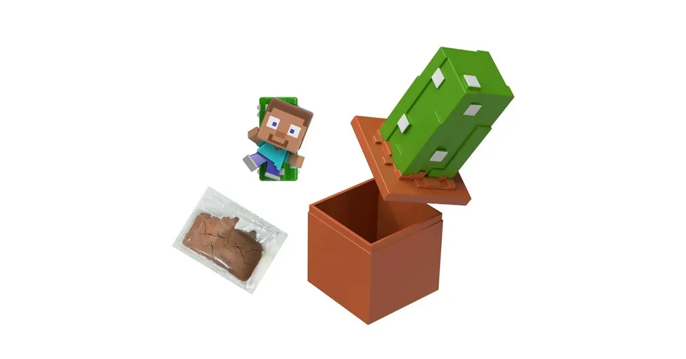 Minecraft Reveal minifigura tárolóban – Kaktusz – Mattel Bestseller