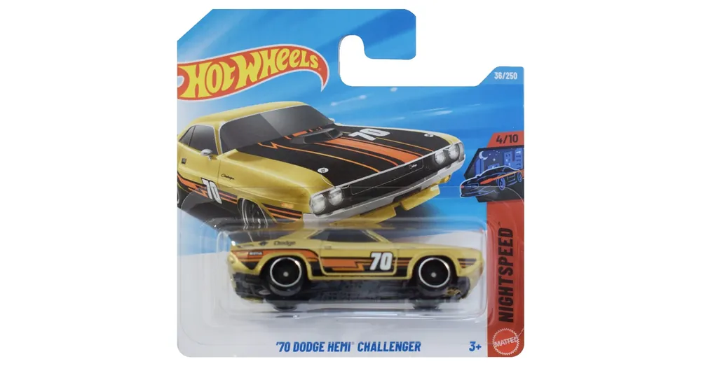 Árcsökkenés Hot Wheels ’70 Dodge HEMI Challenger aranysárga kisautó 1/64 – Mattel