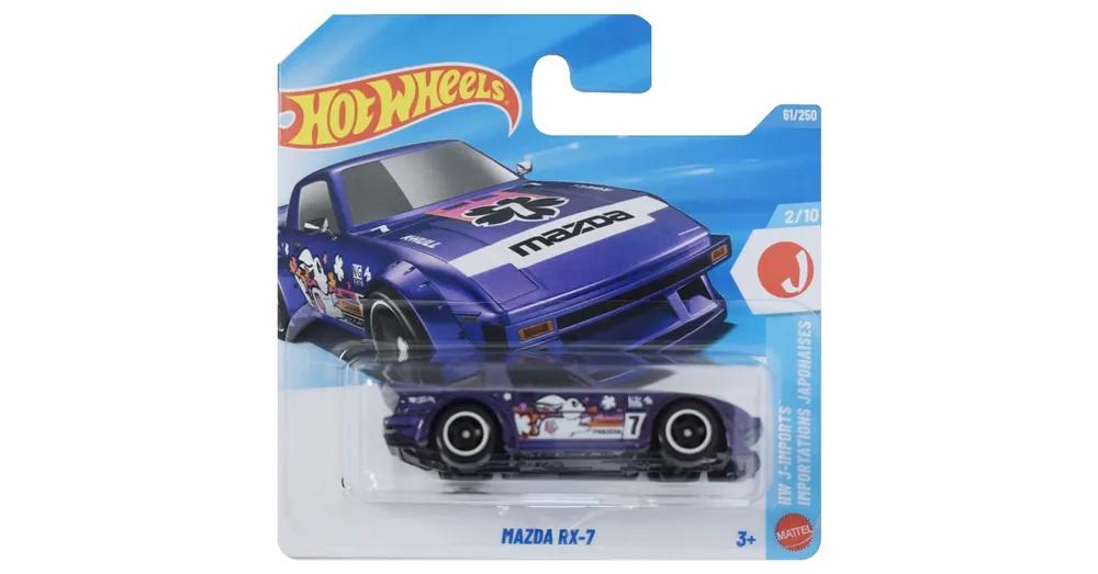 Hot Wheels Mazda RX7 lila kisautó 1/64 – Mattel Legnépszerűbb