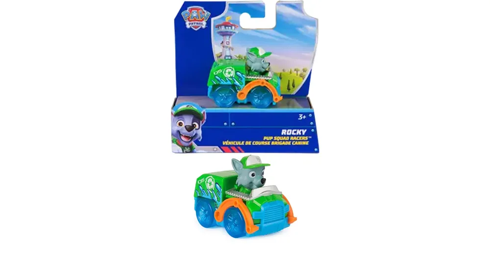 Legkelendőbb Mancs Őrjárat Pup Squad Racers – Mini Rocky járműve – Spin Master