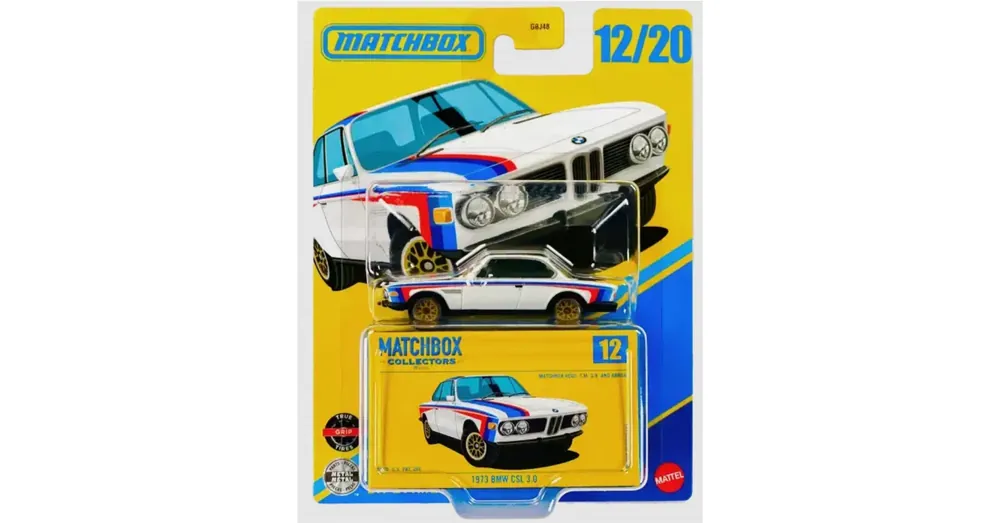 Utolsó esély Matchbox Collectors 1973 BMW CSL 3.0 dobozos kisauto 1/64 – Mattel