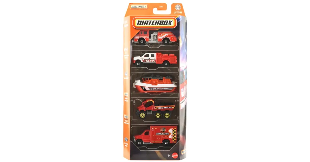 Akciós ár Matchbox Rescue 5 db-os kisautó szett 1/64 – Mattel