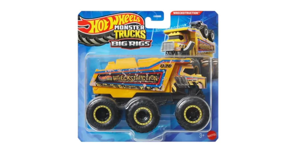 Hot Wheels Monster Trucks Wreckstruction hatkerekű vontató kisautó 1/64 – Mattel Ne maradj le