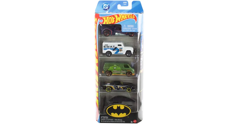 Árengedmény Hot Wheels DC Batman 5 db-os kisautó szett 1/64 – Mattel
