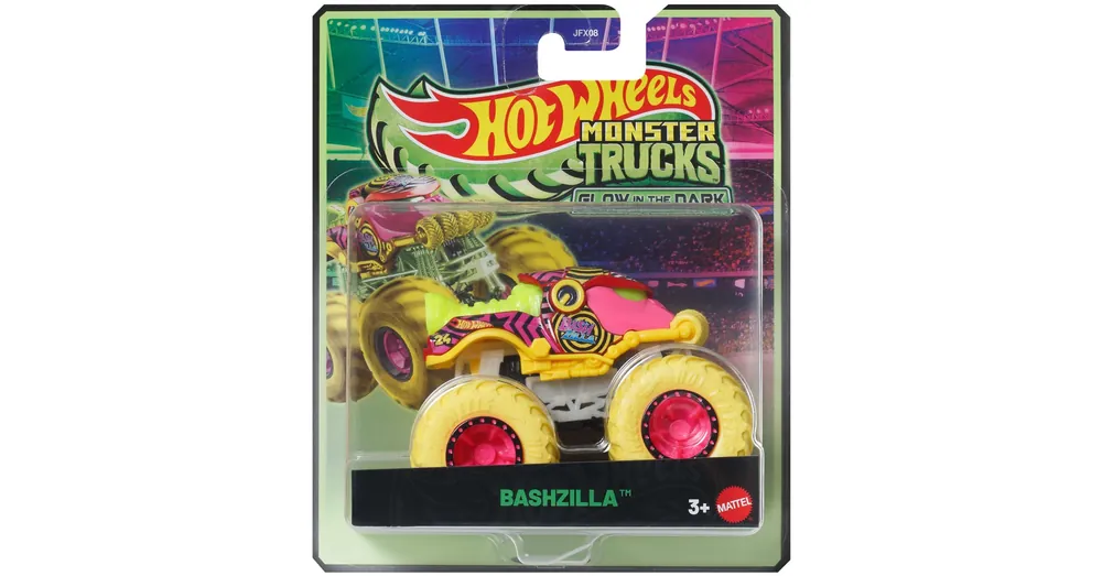 Legkelendőbb Hot Wheels Monster Trucks Bashzilla sötétben világító kisautó 1/64 – Mattel