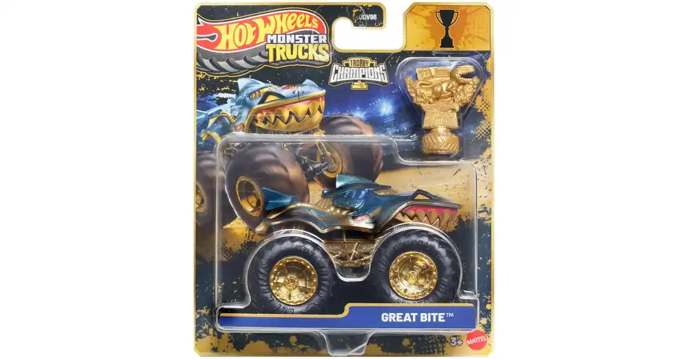 Hot Wheels Monster Trucks Great Bite bajnok kisautó serleggel 1/64 – Mattel Ajánlat