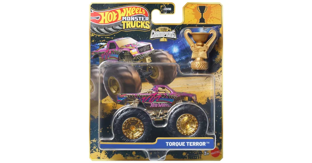 Akció Hot Wheels Monster Trucks Torque Terror bajnok kisautó serleggel 1/64 – Mattel
