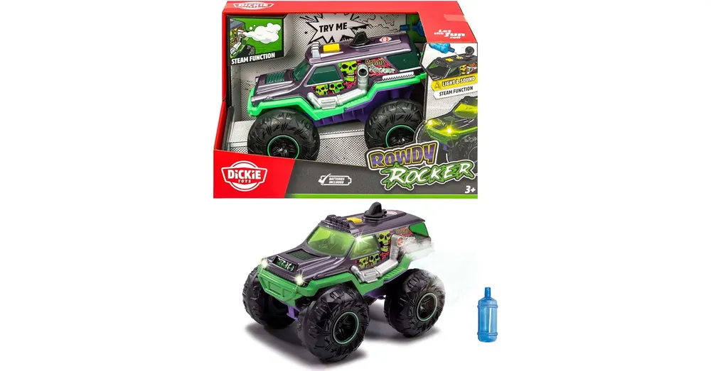 Rowdy Rocker monster truck fénnyel és hanggal – Dickie Toys Biztonságos vásárlás