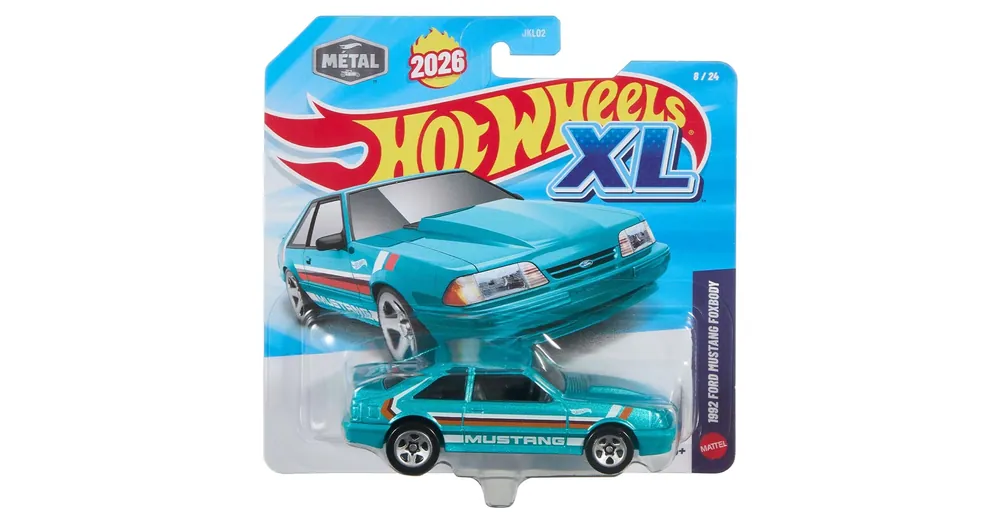 Árengedmény Hot Wheels XL 1992 Ford Mustang Foxbody kisautó 1/43 – Mattel