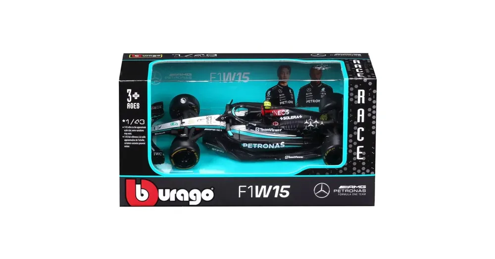 Bburago Mercedes-AMG F1 W15 Performance F1 versenyautó fém autómodell 1/43 (Lewis Hamilton 44) Expressz kézbesítés