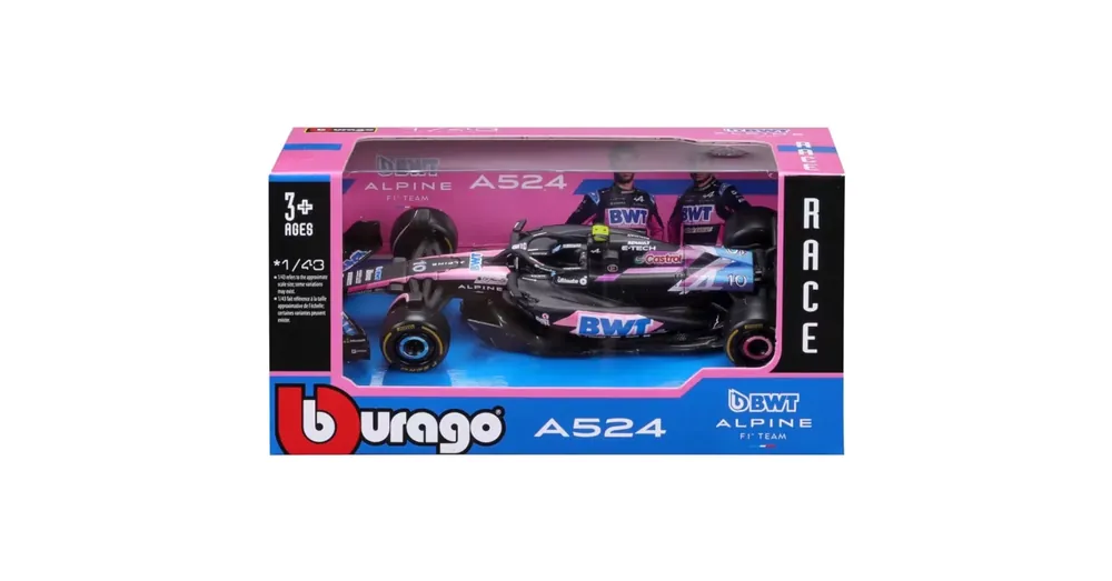 Különleges ajánlat Bburago BWT Alpine F1 Team A524 (2024) F1 versenyautó fém autómodell 1/43 (Pierre Gasly 10)